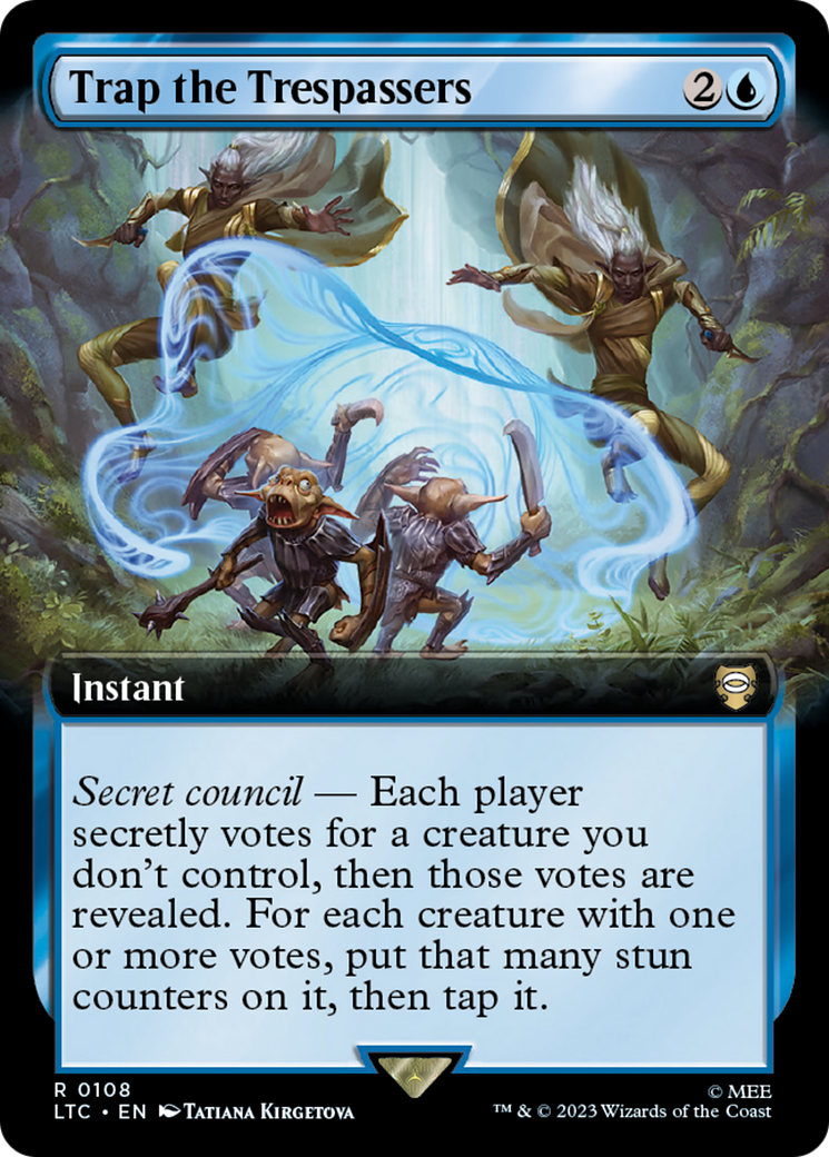 Trap the Trespassers (LTC-108) - [Tales of Middle-earth Commander]: (Extended Art) Foil - Trinity Hobby