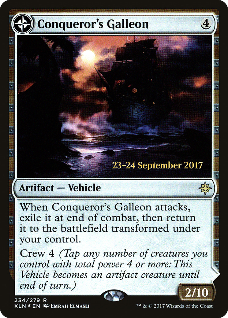 Conqueror's Galleon // Conqueror's Foothold [Ixalan Prerelease Promos] - Trinity Hobby