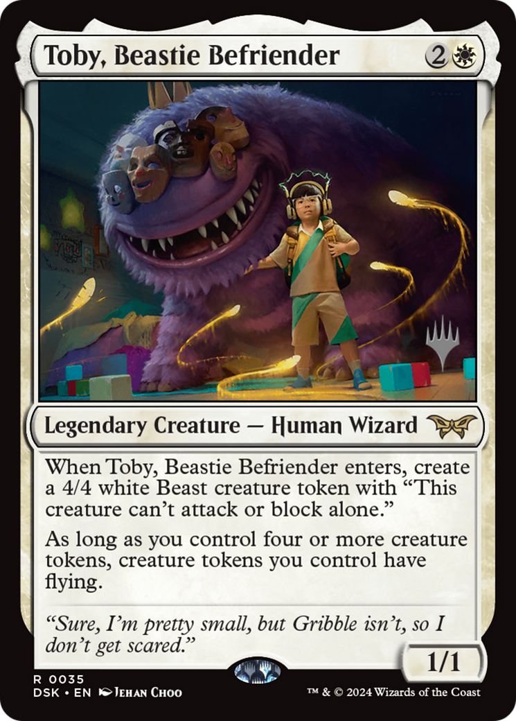 Toby, Beastie Befriender (Promo Pack) [Duskmourn: House of Horror Promos] - Trinity Hobby