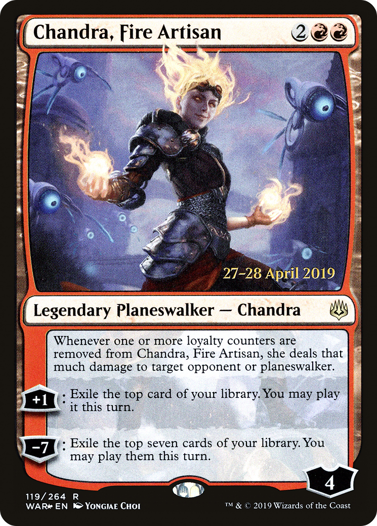 Chandra, Fire Artisan [War of the Spark Prerelease Promos] - Trinity Hobby