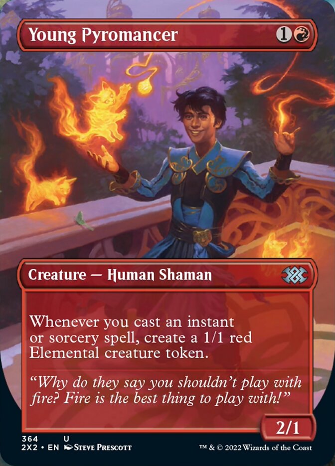 Young Pyromancer (Borderless Alternate Art) [Double Masters 2022] - Trinity Hobby