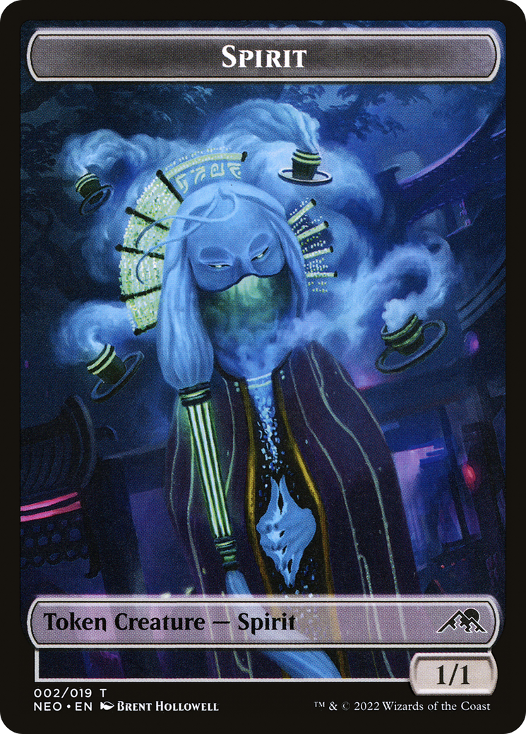 Spirit  [Foil]  (NEO-002) - [Kamigawa: Neon Dynasty Tokens] - Trinity Hobby