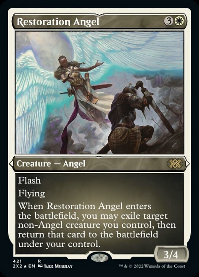 Restoration Angel (Foil Etched) [Double Masters 2022] - Trinity Hobby