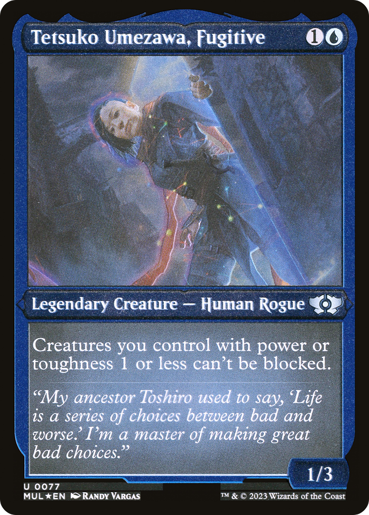 Tetsuko Umezawa, Fugitive (Foil Etched)  [Foil]  (MUL-077) - [Multiverse Legends] - Trinity Hobby