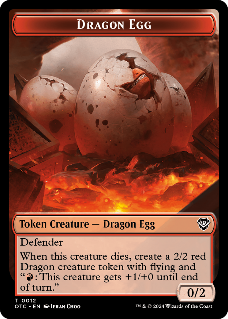 Dragon Egg // Dragon Double-Sided Token [Outlaws of Thunder Junction Commander Tokens] - Trinity Hobby