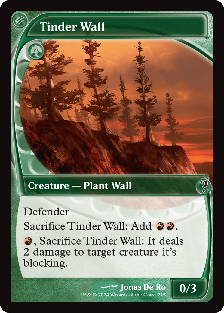 Tinder Wall (Future Sight) [Mystery Booster 2] - Trinity Hobby