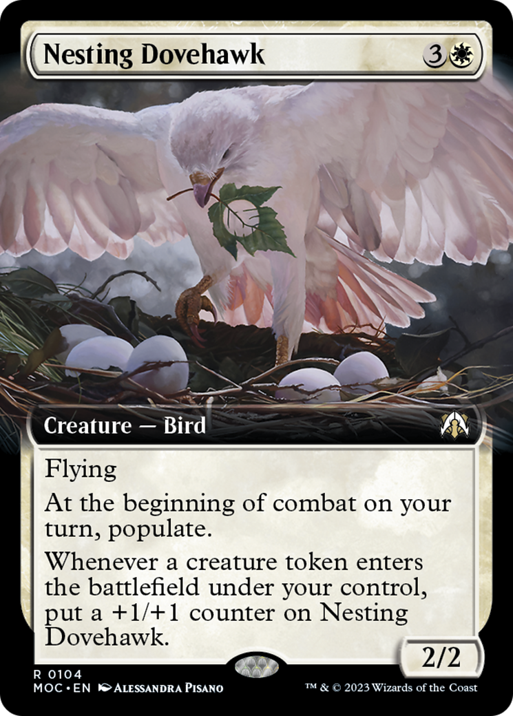 Nesting Dovehawk (Extended Art) [March of the Machine Commander] - Trinity Hobby