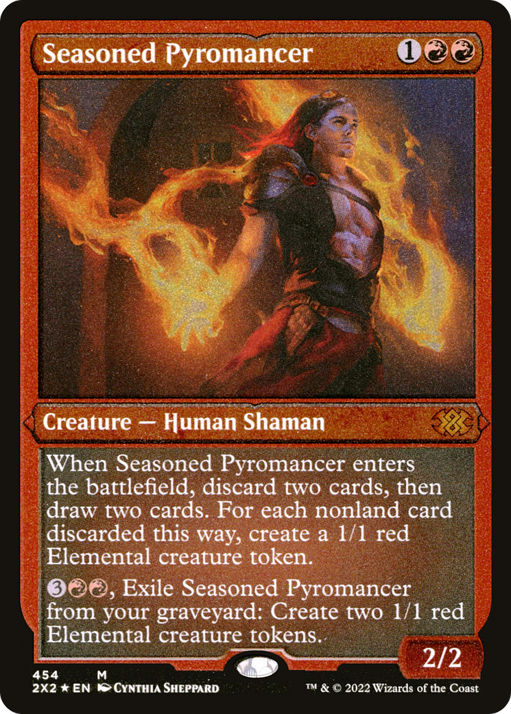 Seasoned Pyromancer (Foil Etched)  [Foil]  (2X2-454) - [Double Masters 2022] - Trinity Hobby