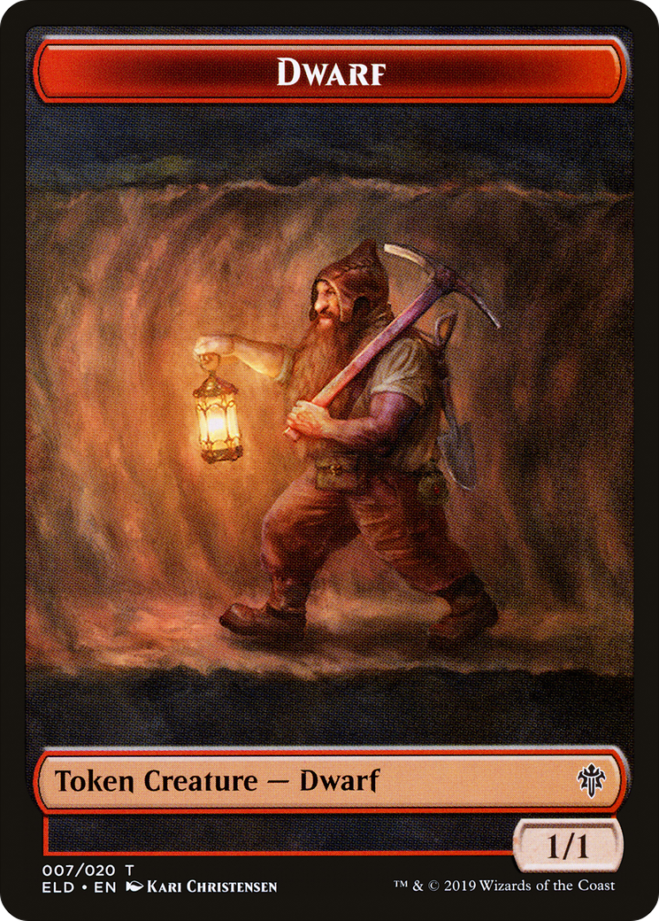 Dwarf  [Foil]  (ELD-007) - [Throne of Eldraine Tokens] - Trinity Hobby