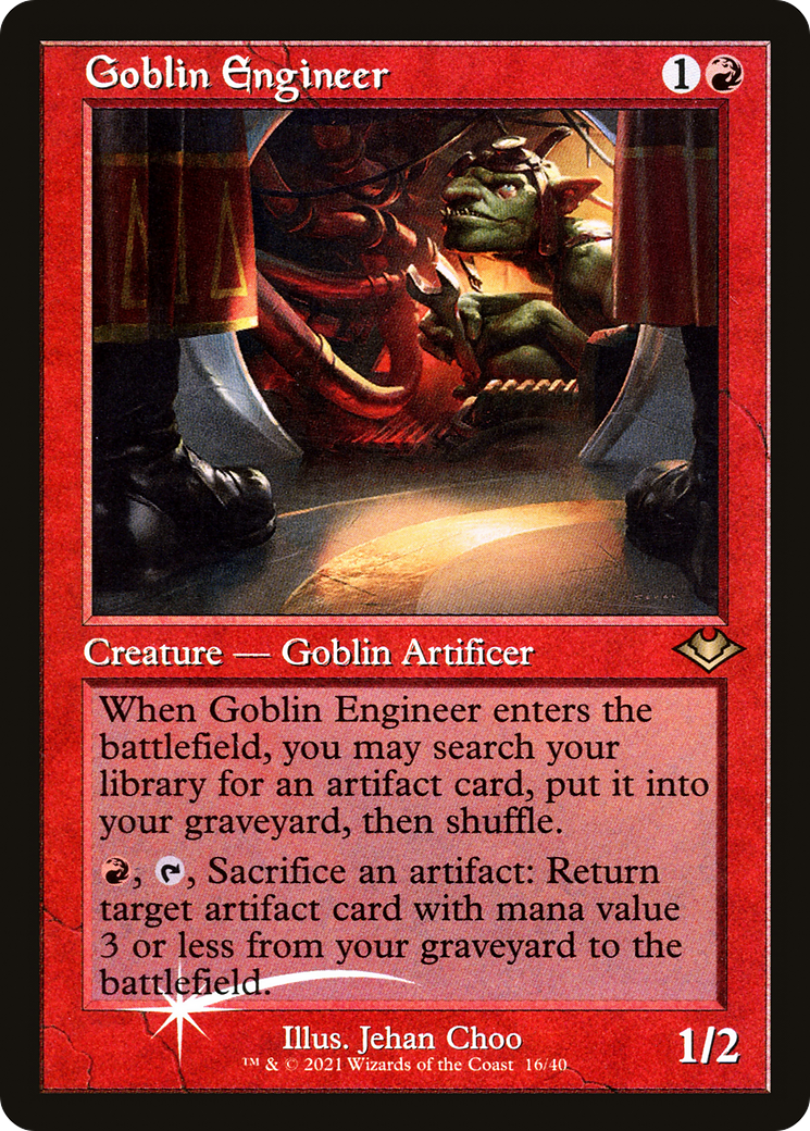 Goblin Engineer [Etched Foil]  (MH1-016) - [Modern Horizons 1 Timeshifts]