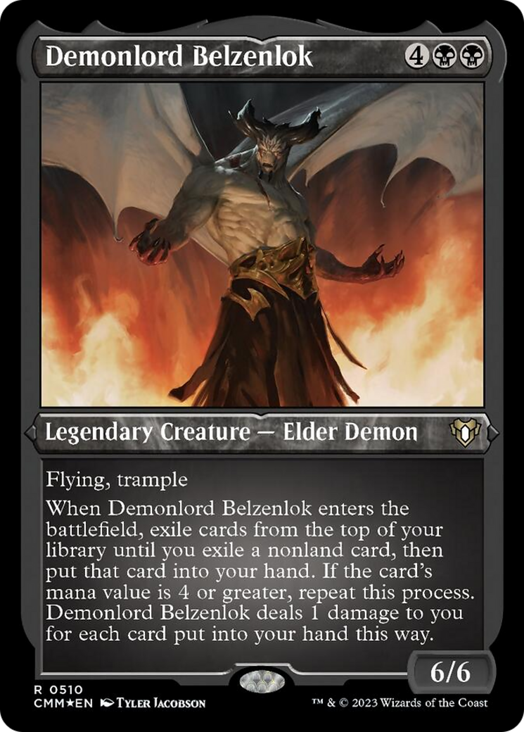 Demonlord Belzenlok (Foil Etched) [Commander Masters] - Trinity Hobby