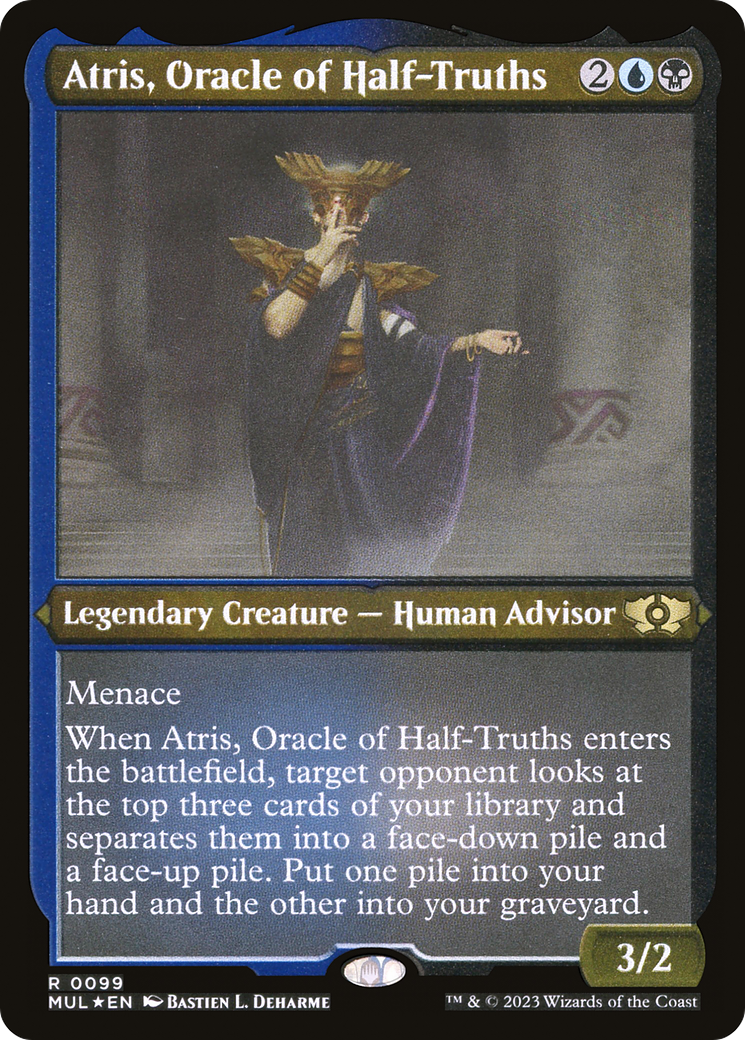 Atris, Oracle of Half-Truths (Foil Etched)  [Foil]  (MUL-099) - [Multiverse Legends] - Trinity Hobby