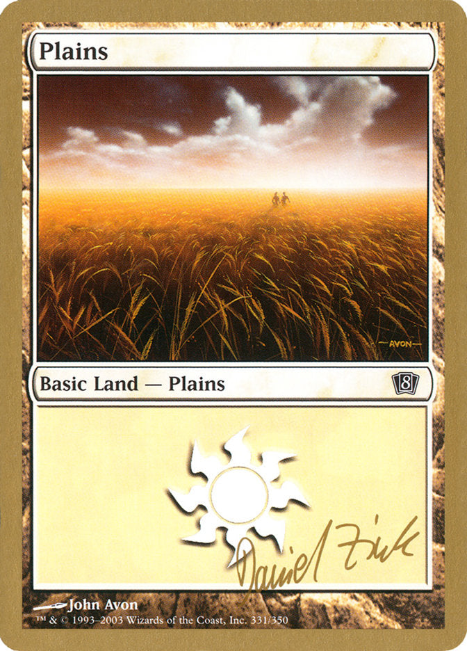Plains (dz331) (Daniel Zink) [World Championship Decks 2003] - Trinity Hobby