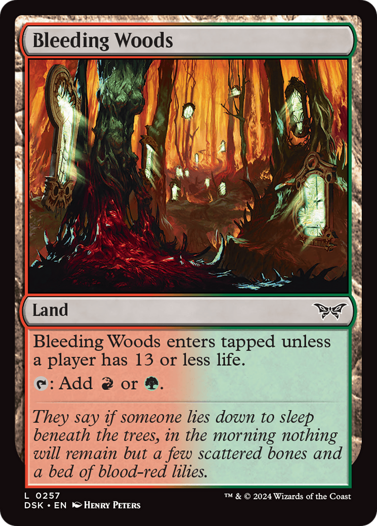 Bleeding Woods [Duskmourn: House of Horror] - Trinity Hobby