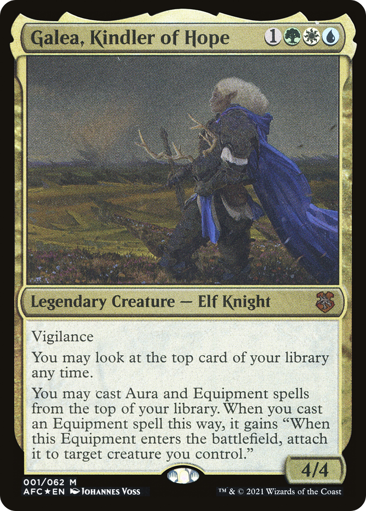 Galea, Kindler of Hope (AFC-001) - [Forgotten Realms Commander Display Commanders] Foil - Trinity Hobby