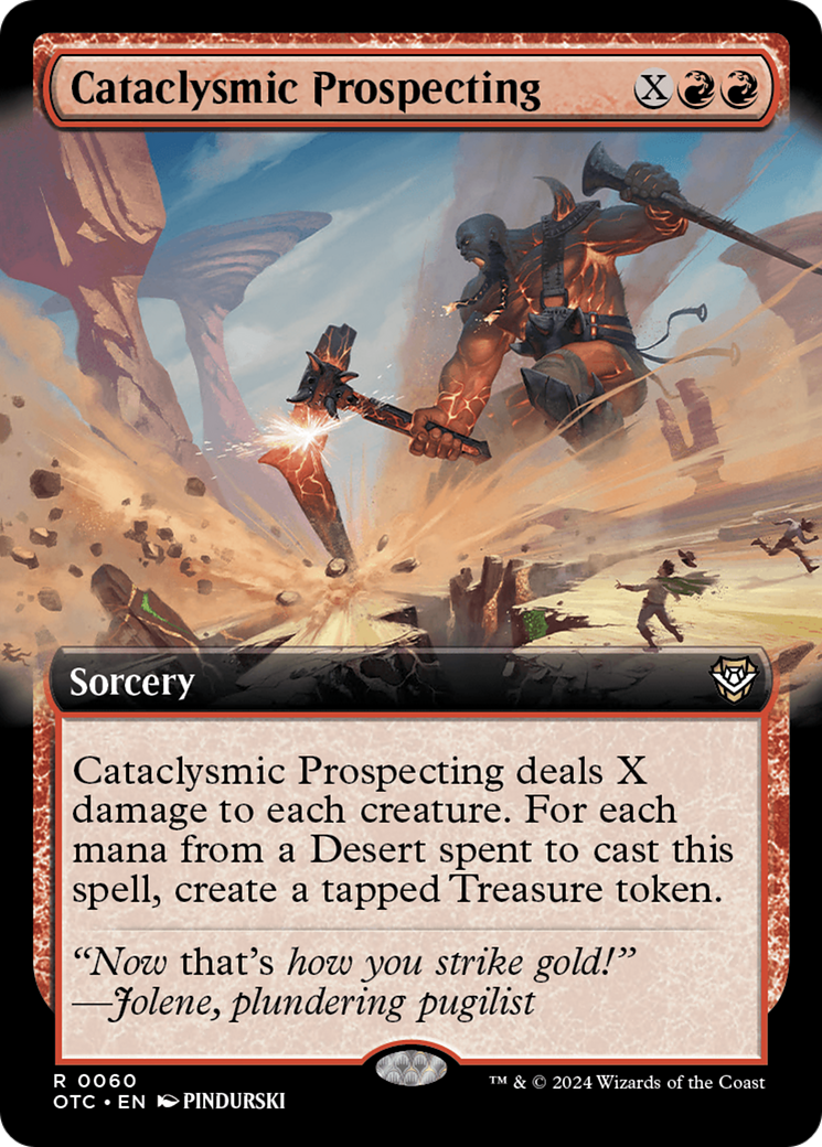 Cataclysmic Prospecting (Extended Art) [Outlaws of Thunder Junction Commander] - Trinity Hobby