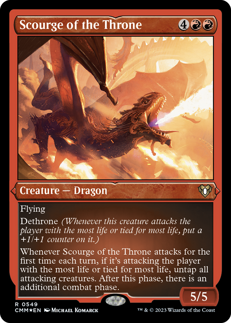 Scourge of the Throne (Foil Etched) [Commander Masters] - Trinity Hobby