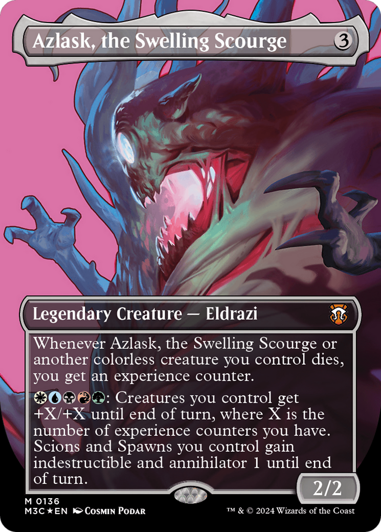 Azlask, the Swelling Scourge (Borderless) (Ripple Foil) [Modern Horizons 3 Commander] - Trinity Hobby