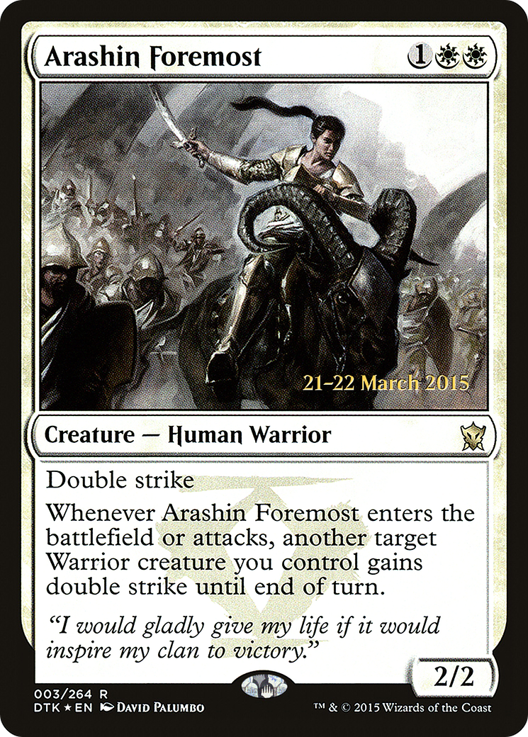 Arashin Foremost [Dragons of Tarkir Prerelease Promos] - Trinity Hobby