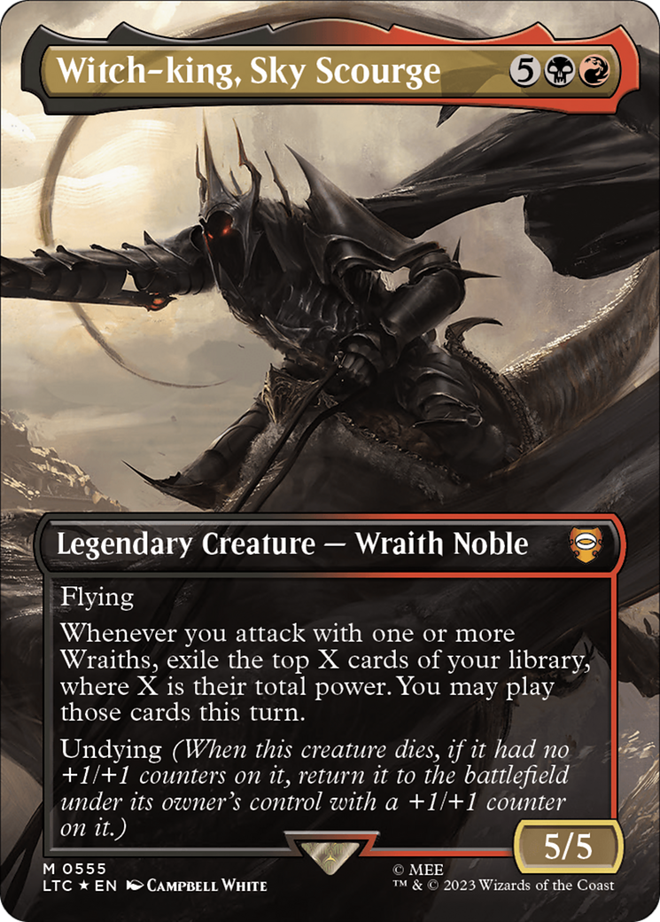 Witch-king, Sky Scourge (Borderless) (Surge Foil) [The Lord of the Rings: Tales of Middle-Earth Commander] - Trinity Hobby