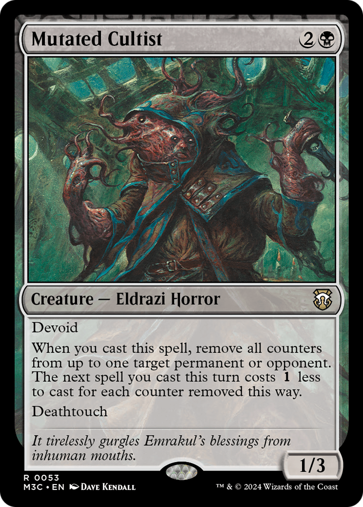 Mutated Cultist  [Foil]  (M3C-053) - [Modern Horizons 3 Commander]: (devoid) - Trinity Hobby
