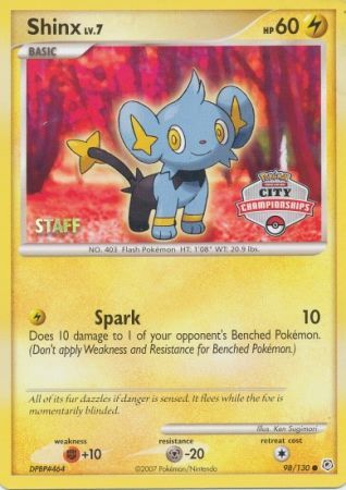 Shinx (98/130) (Staff City Championships Promo) [Nintendo: Black Star Promos] - Trinity Hobby