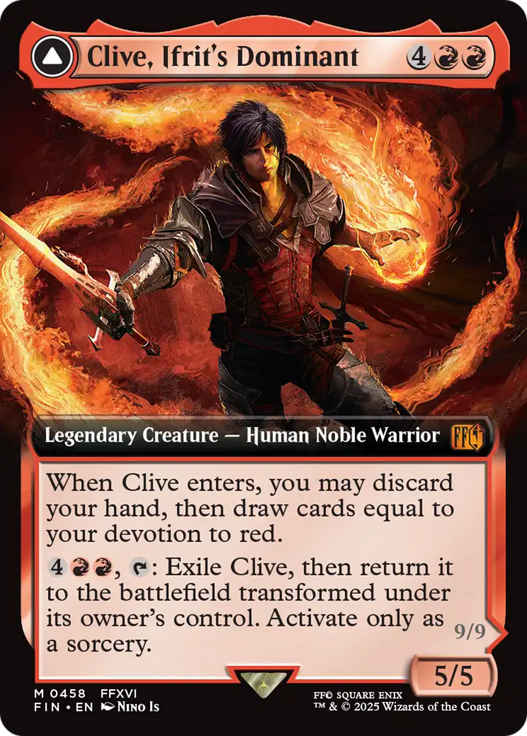 Clive, Ifrit's Dominant (Extended Art)  (FIN-458) - [FINAL FANTASY]: (enchantment, Extended Art) - Trinity Hobby