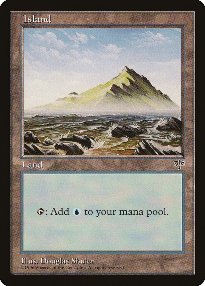 Island (No Tree / Blue Sky / Peak on Right) [Mirage] - Trinity Hobby