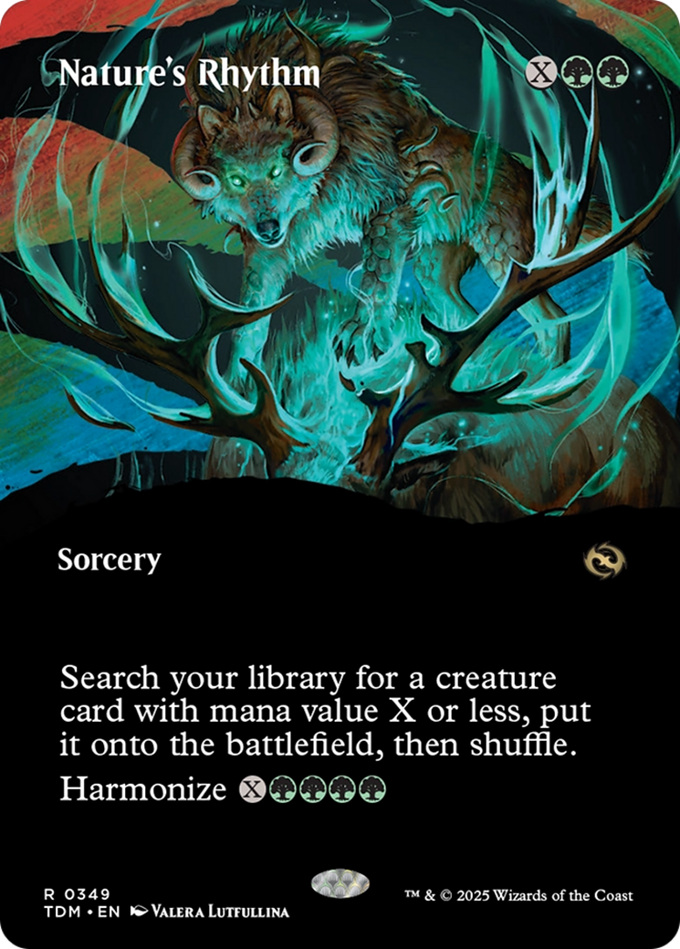 Nature's Rhythm  (TDM-349) - [Tarkir: Dragonstorm]: (Showcase) (Borderless) - Trinity Hobby