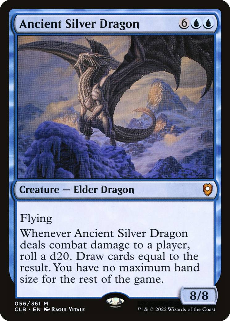 Ancient Silver Dragon [Commander Legends: Battle for Baldur's Gate] - Trinity Hobby