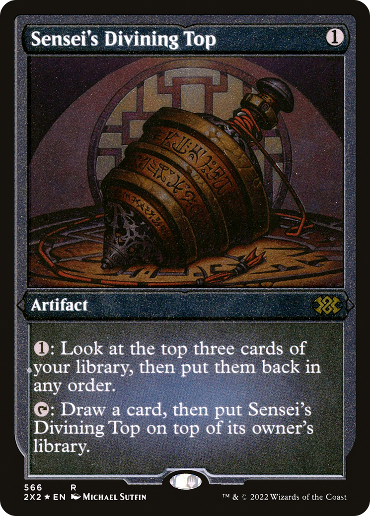 Sensei's Divining Top (Foil Etched)  [Foil]  (2X2-566) - [Double Masters 2022] - Trinity Hobby
