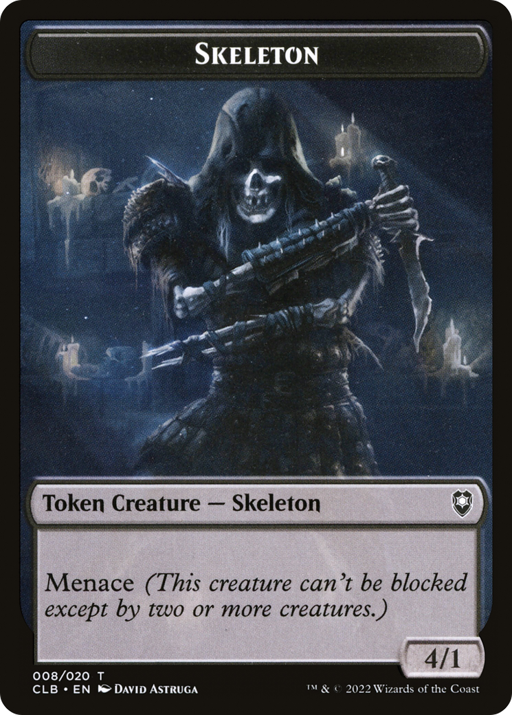 Skeleton  [Foil]  (CLB-008) - [Battle for Baldur's Gate Tokens] - Trinity Hobby