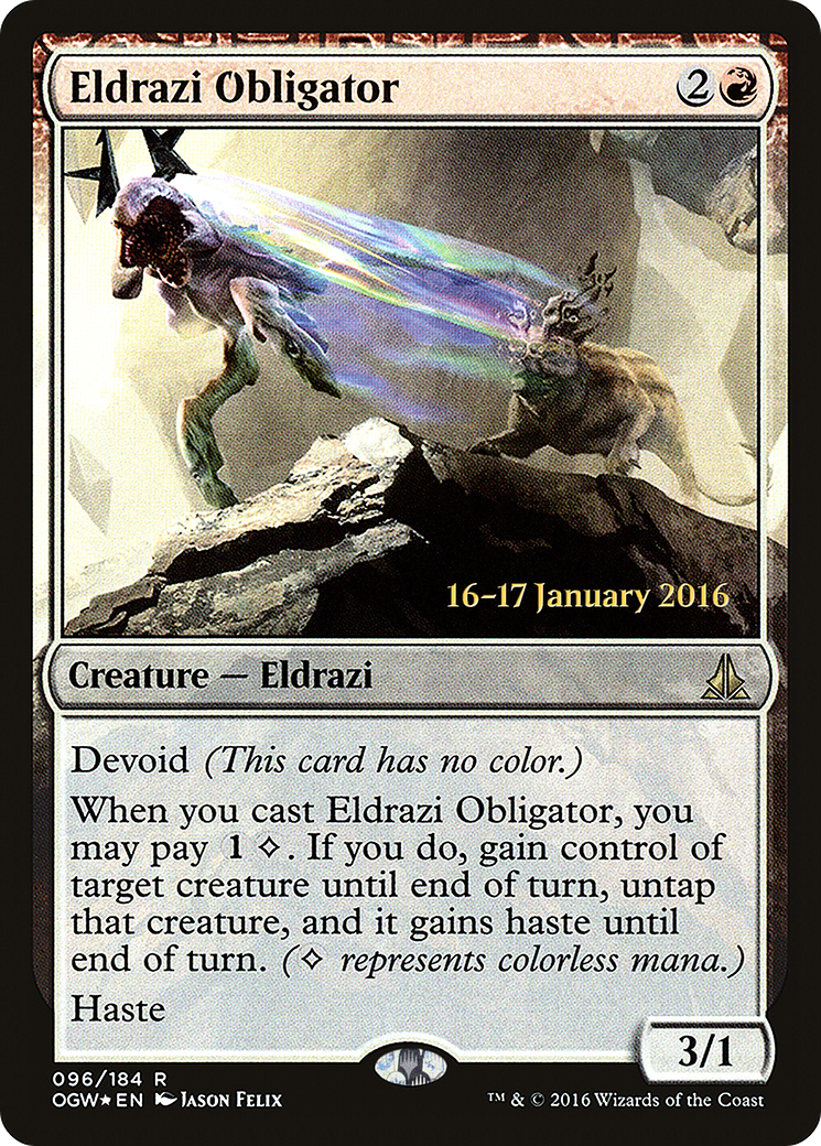 Eldrazi Obligator [Promotions de l'avant-première du serment des Gatewatch] 