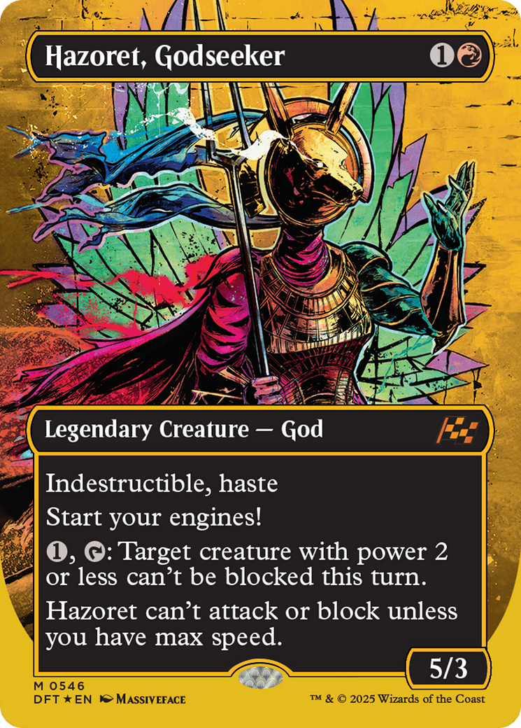 Hazoret, Godseeker (Borderless) (First-Place Foil) [Aetherdrift] - Trinity Hobby
