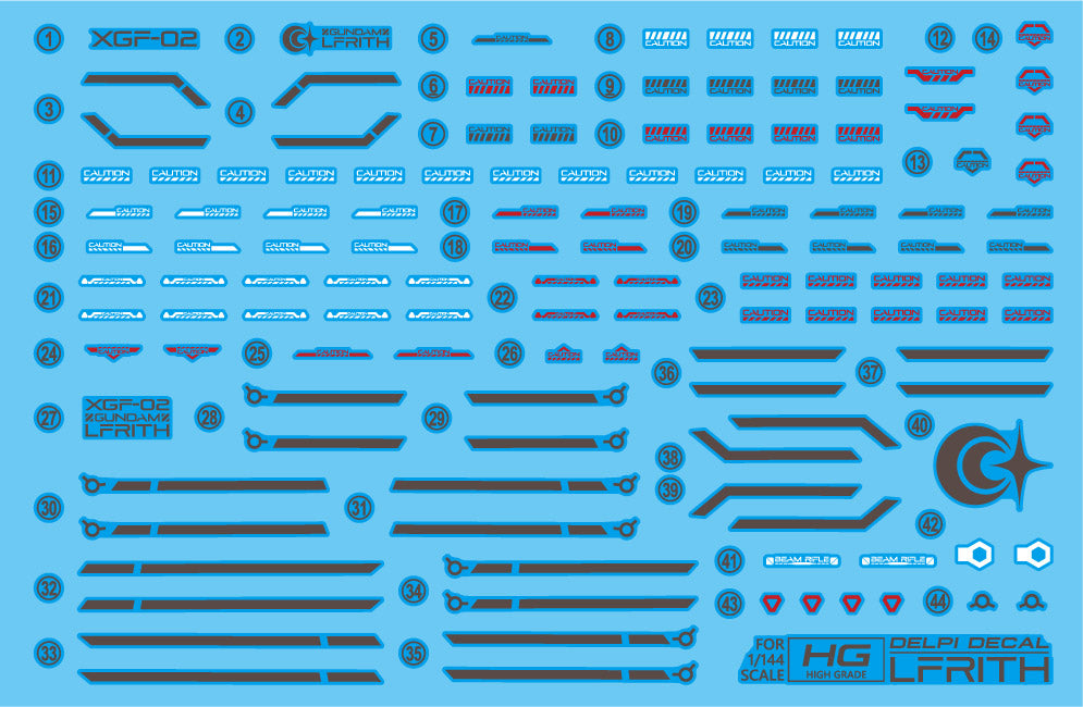 Delpi Decals HG LFRITH WATER DECAL (Normal) - Trinity Hobby