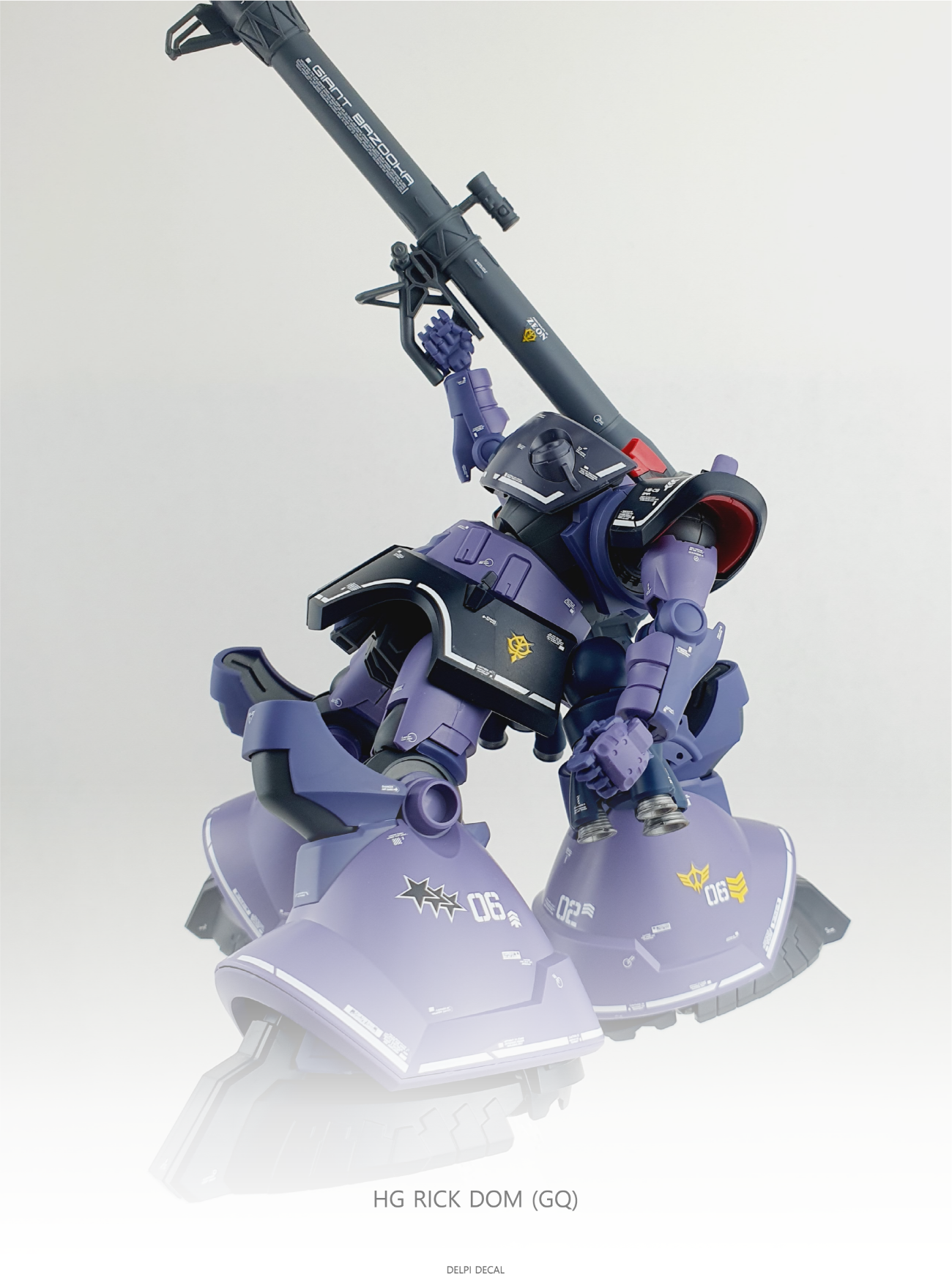 Delpi Decals 	HG RICKDOM (GQ) WATER DECAL - Trinity Hobby