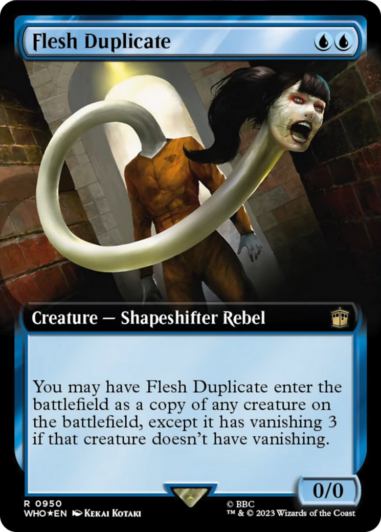 Flesh Duplicate (Extended Art) (Surge Foil) [Doctor Who] - Trinity Hobby
