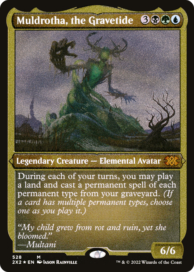 Muldrotha, the Gravetide (Foil Etched)  [Foil]  (2X2-528) - [Double Masters 2022] - Trinity Hobby