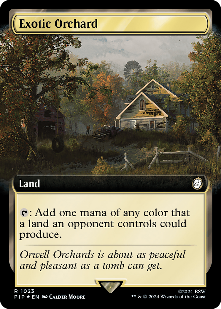 Exotic Orchard (Extended Art) (Surge Foil) [Fallout] - Trinity Hobby