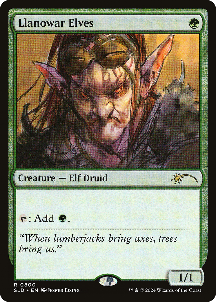 Llanowar Elves  [Foil]  (SLD-800) - [Secret Lair Drop] - Trinity Hobby