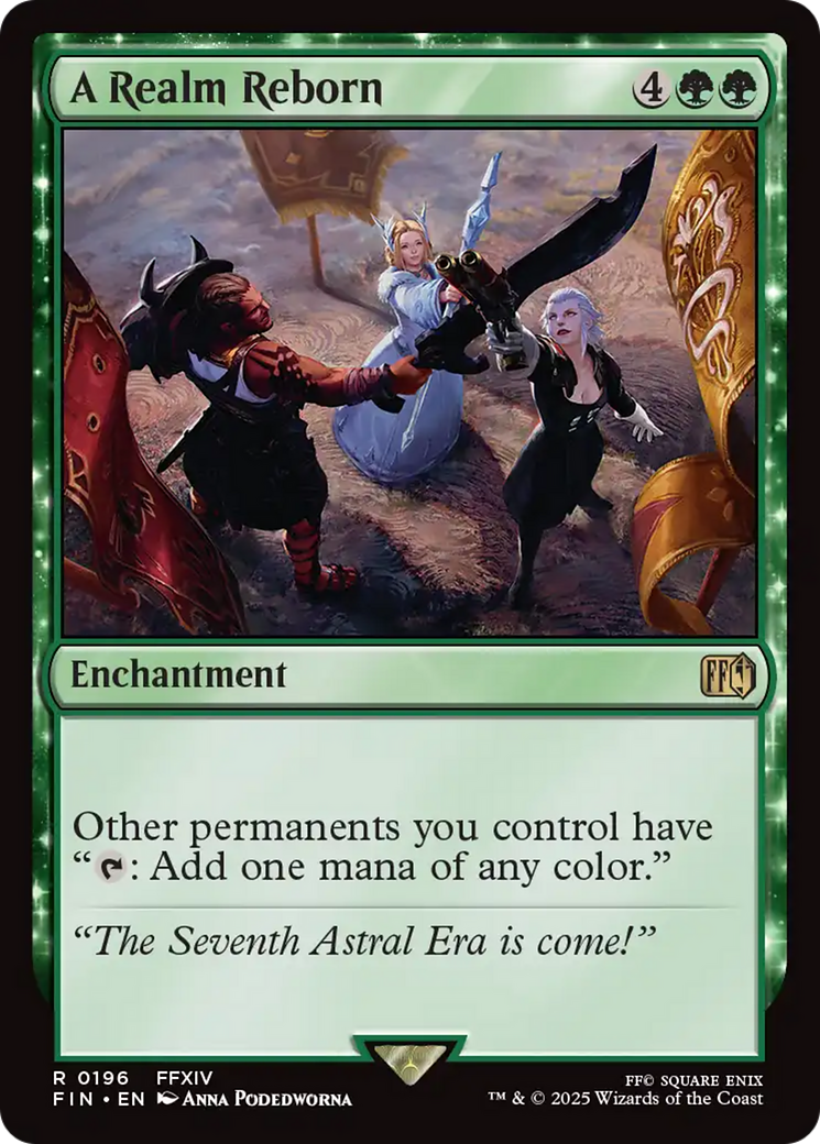 A Realm Reborn  [Foil]  (FIN-196) - [FINAL FANTASY]: (enchantment) - Trinity Hobby