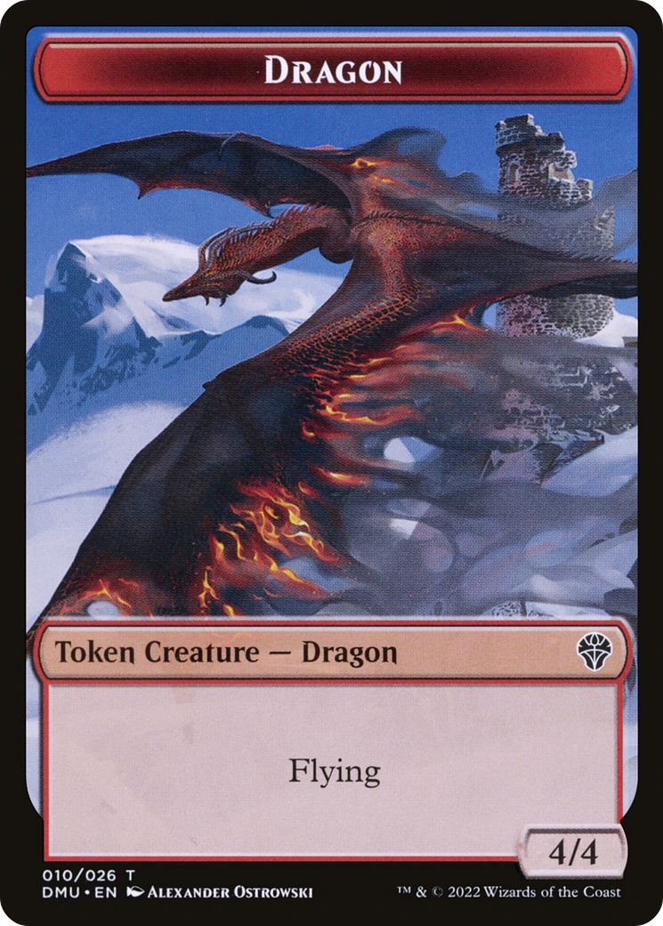 Dragon  [Foil]  (DMU-010) - [Dominaria United Tokens] - Trinity Hobby