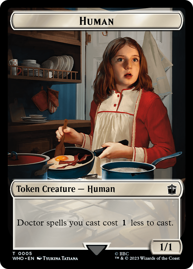 Human (0005) // Treasure (0028) Double-Sided Token [Doctor Who Tokens] - Trinity Hobby