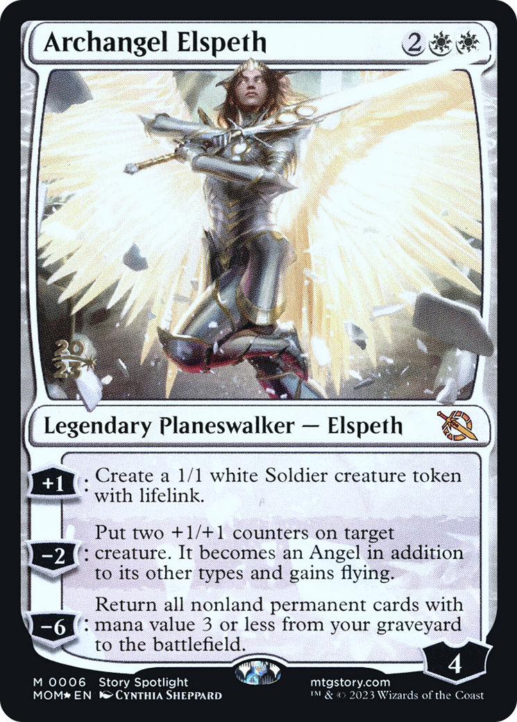 Archangel Elspeth [March of the Machine Prerelease Promos] - Trinity Hobby