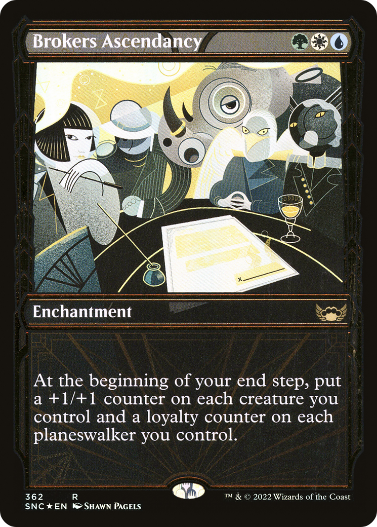 Brokers Ascendancy (Showcase Golden Age Gilded Foil) [Streets of New Capenna] - Trinity Hobby