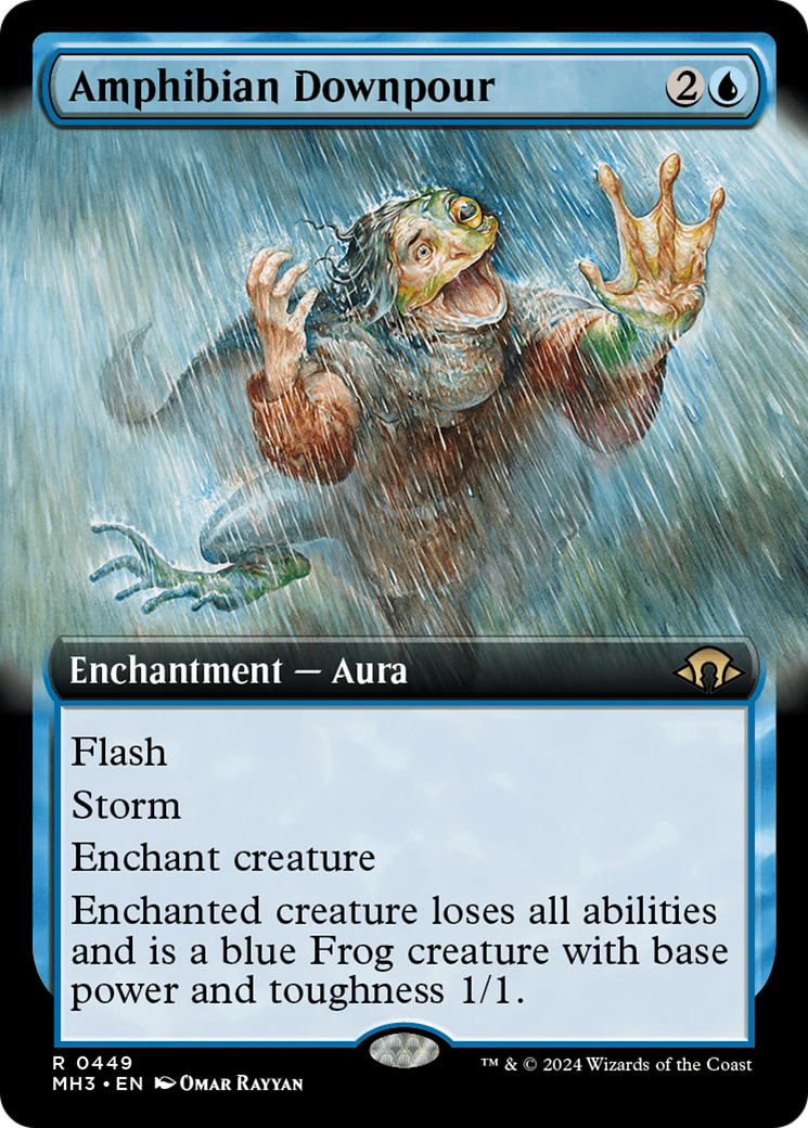 Amphibian Downpour (Extended Art) [Modern Horizons 3] - Trinity Hobby
