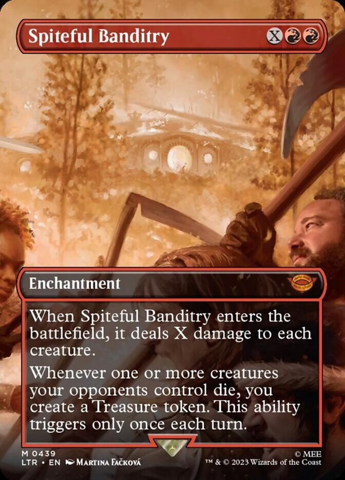 Spiteful Banditry (Borderless Alternate Art) [The Lord of the Rings: Tales of Middle-Earth] - Trinity Hobby