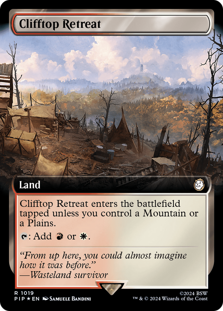 Clifftop Retreat (Extended Art) (Surge Foil) [Fallout] - Trinity Hobby