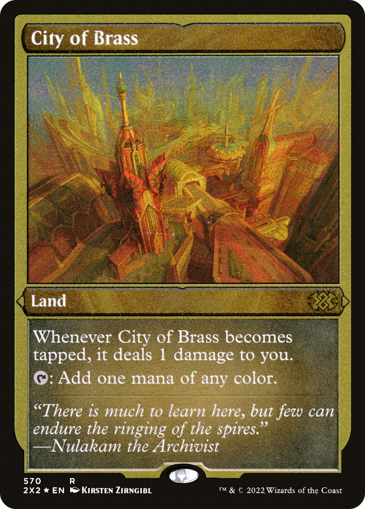 City of Brass (Foil Etched)  [Foil]  (2X2-570) - [Double Masters 2022] - Trinity Hobby