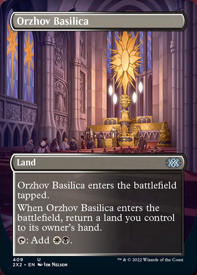 Orzhov Basilica (Borderless Alternate Art) [Double Masters 2022] - Trinity Hobby